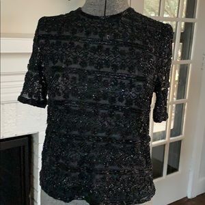 Black beaded top